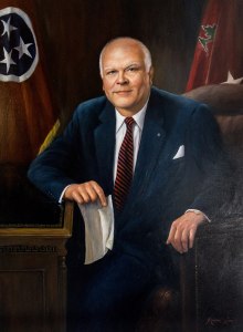 Ned McWherter Tennessee Governor 1987-1995. Official portrait in the Tennessee State Capitol, Nashville, TN.